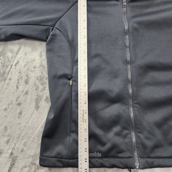 Columbia Jacket Womens L Gray Interchange Softshell Full Zip Faux Fur Collar - Picture 12 of 13